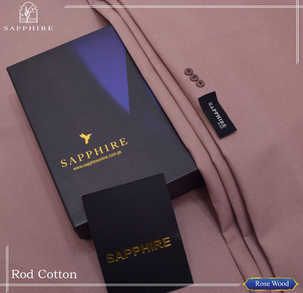 SAPPHIRE"  Introduce Design Cotton   "ROD COTTON"  ROD COTTON Made For Summer Cool Evening... A Premium Unstitched Summer Cotton Article Crafted With 100% Pure Super Fine Cotton Fabric, Designed For Smooth, Breathable And Elegant Feel...