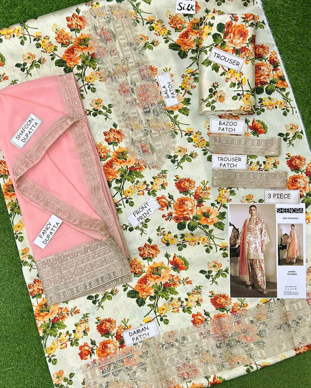 EID collection 2026 Sheenora MOST DEMANDING EDITION 03PCS UNSTITCHED SUIT FABRIC Digtal printed silk (SHIRT)..
