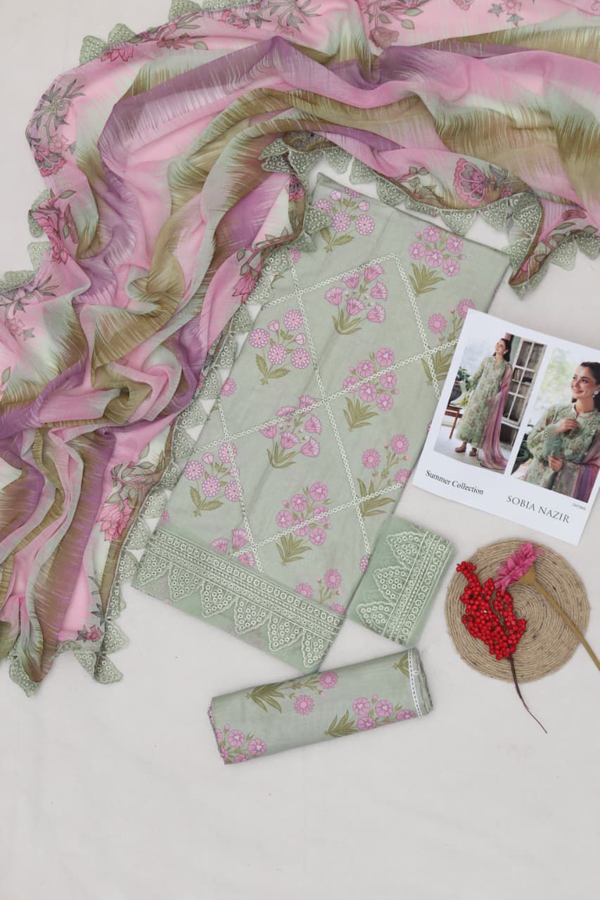 SUMMER COLLECTION 2026  LAWN Fabric 3Pc