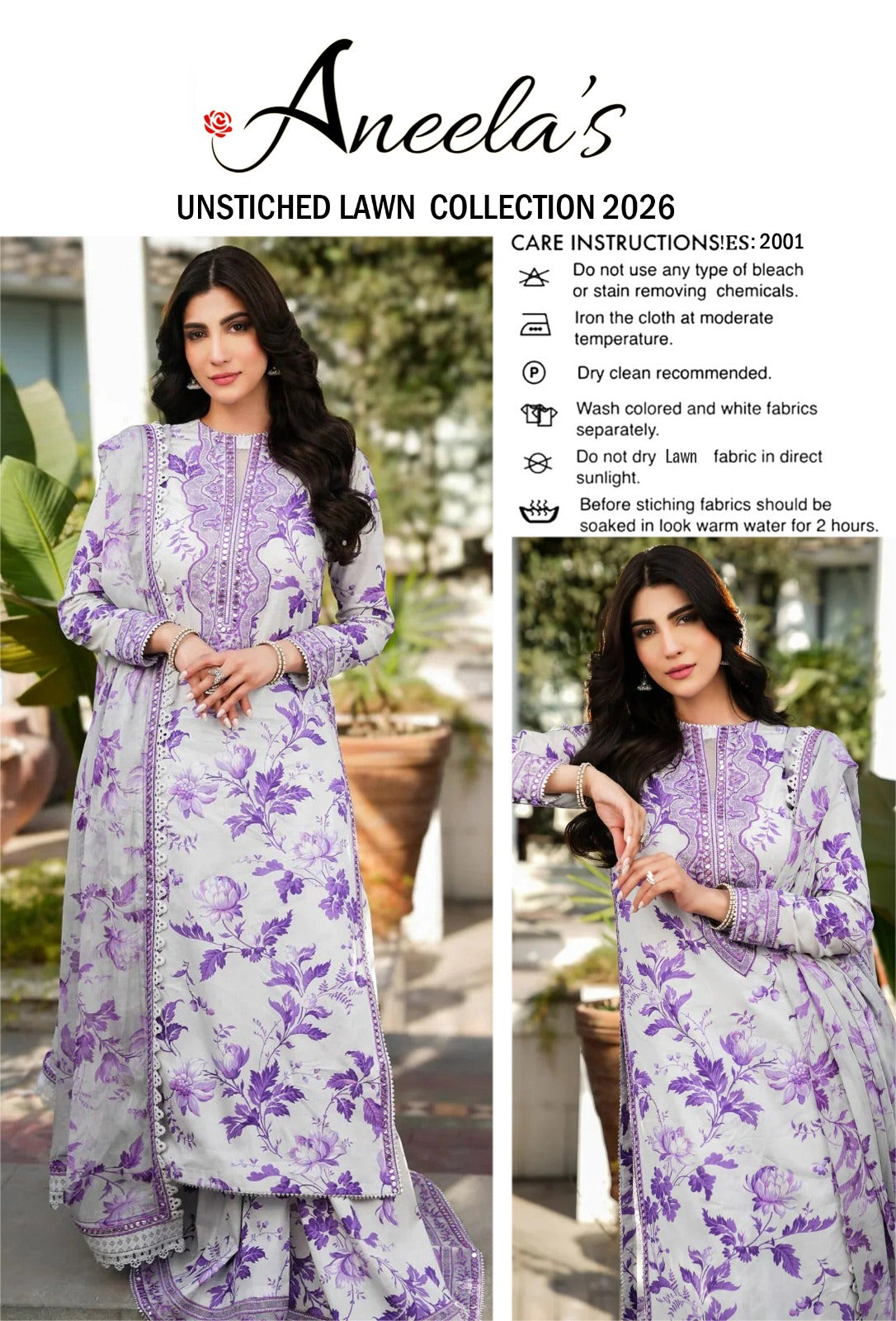 lhamdulilla Lawn EiD collection 2026 JADE MOST DEMANDING EDITION 03PCS UNSTITCHED SUIT FABRIC lawn90/88